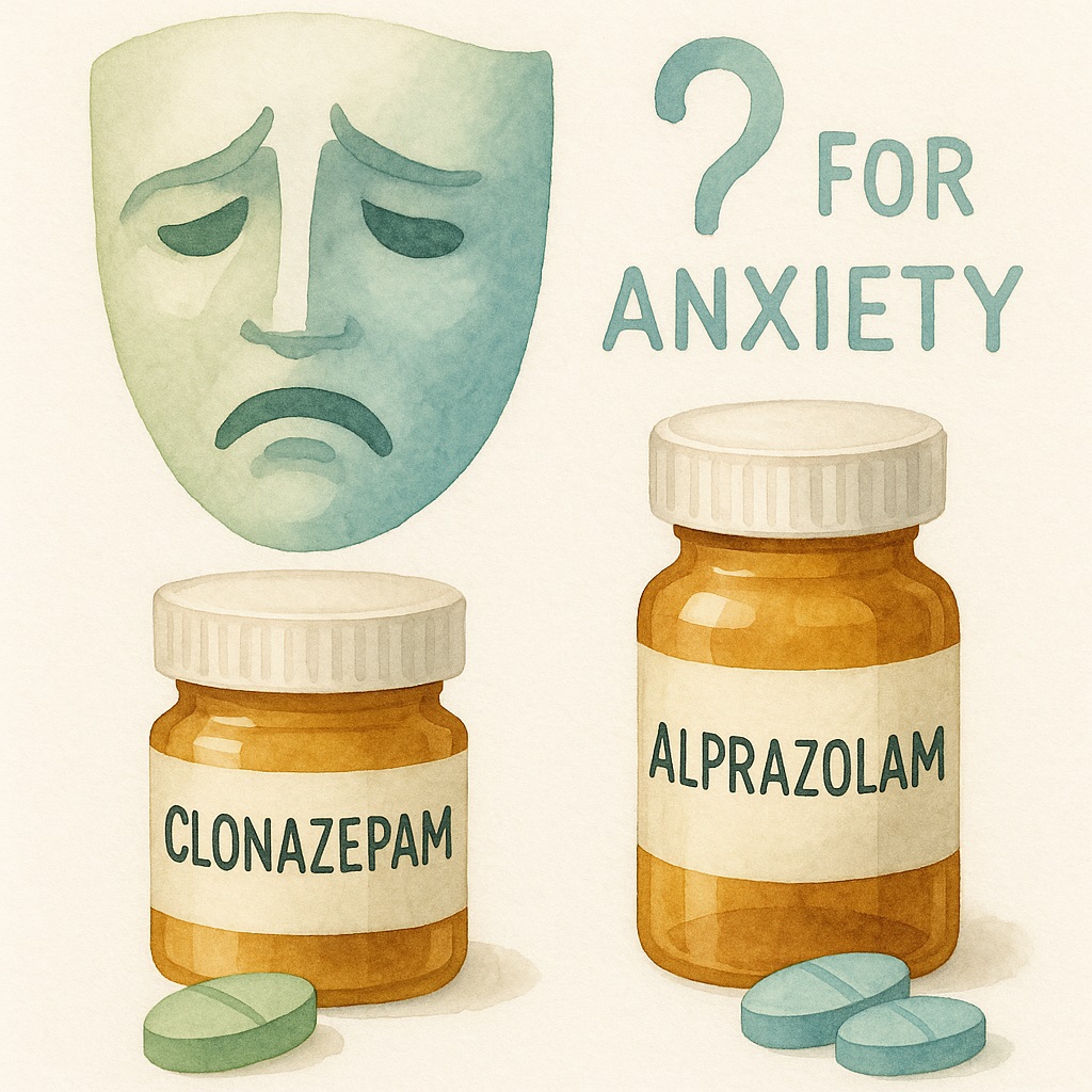 تفاوت کلونازپام و آلپرازولام برای اضطراب